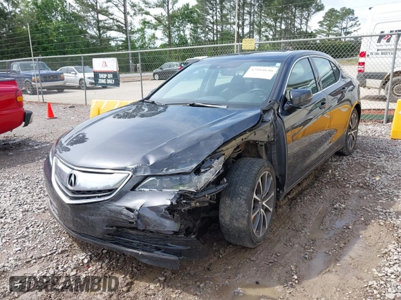 2015 Acura TLX Technology with VIN 19UUB2F56FA001958, listed as a IAAI auction lot 42104640 with 61,572 mi miles and . Bid and sale history available at DreamBid. Image 6.