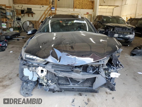 2020 Acura TLX w/A-Spec Pkg with VIN 19UUB3F66LA002442, listed as a Copart auction lot 57103055 with 92,005 mi miles and Salvage title. Bid and sale history available at DreamBid. Image 5.