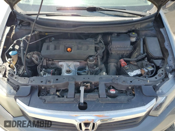 2012 Honda Civic EX with VIN 2HGFB2F8XCH510032, listed as a Copart auction lot 54310615 with 233,564 mi miles and Salvage Title. Bid and sale history available at DreamBid. Image 11.