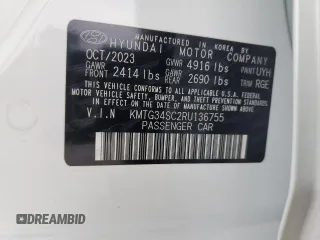 2024 Genesis G70 2.5T with VIN KMTG34SC2RU136755, listed as a Copart auction lot 86983654 with Not Provided miles and Salvage Title. Bid and sale history available at DreamBid. Image 14.