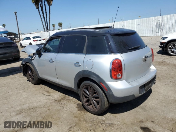 2012 MINI Countryman with VIN WMWZB3C58CWM02843, listed as a Copart auction lot 52131715 with Not Provided miles and Salvage Title. Bid and sale history available at DreamBid. Image 2.