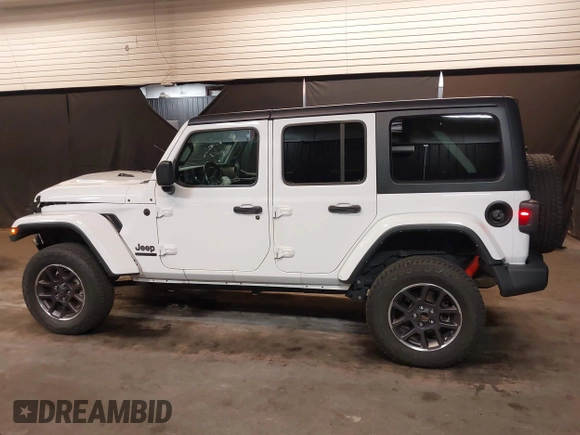2021 Jeep Wrangler Unlimited Freedom with VIN 1C4HJXDNXMW681267, listed as a IAAI auction lot 42026181 with 40,143 mi miles and . Bid and sale history available at DreamBid. Image 14.