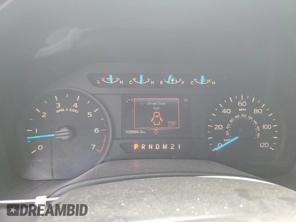 2017 Ford F-150 XL with VIN 1FTEW1EP4HFC49443, listed as a Copart auction lot 61945485 with 108,560 mi miles and Salvage title. Bid and sale history available at DreamBid. Image 9.