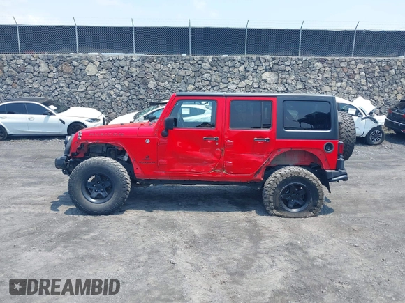 2014 Jeep Wrangler Unlimited Rubicon with VIN 1C4BJWFG0EL326979, listed as a IAAI auction lot 41913129 with 118,548 mi miles and . Bid and sale history available at DreamBid. Image 6.