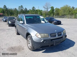 2005 BMW X3 3.0i with VIN WBXPA93445WD16297, listed as a IAAI auction lot 42073854 with 216,545 mi miles. Bid and sale history available at carsss.com. Image 1.