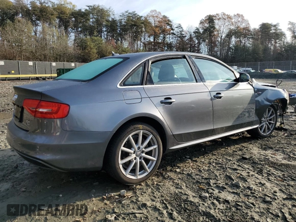 2014 Audi A4 Premium Plus with VIN WAUFFAFL2EN019432, listed as a Copart auction lot 80569484 with 90,881 mi miles and Salvage Title. Bid and sale history available at carsss.com. Image 3.