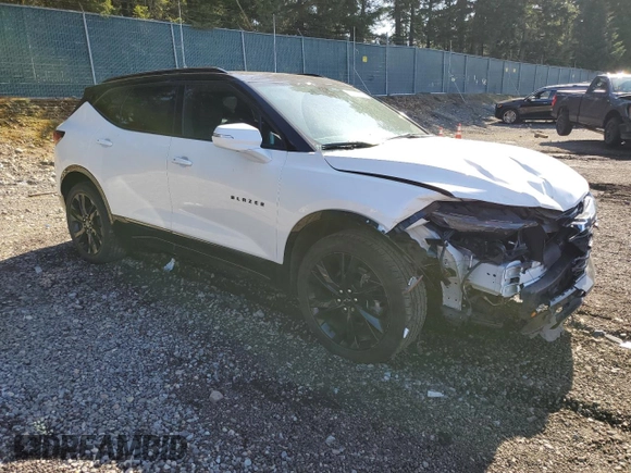 2022 Chevrolet Blazer RS with VIN 3GNKBKRS4NS198298, listed as a Copart auction lot 47863555 with 38,442 mi miles and Salvage title. Bid and sale history available at DreamBid. Image 4.