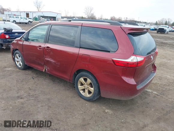2016 Toyota Sienna LE AAS with VIN 5TDKK3DC0GS751907, listed as a IAAI auction lot 41831340 with 100,610 mi miles. Bid and sale history available at carsss.com. Image 3.
