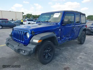 2018 Jeep Wrangler Unlimited Sport with VIN 1C4HJXDNXJW289319, listed as a IAAI auction lot 42066282 with 76,963 mi miles. Bid and sale history available at carsss.com. Image 16.