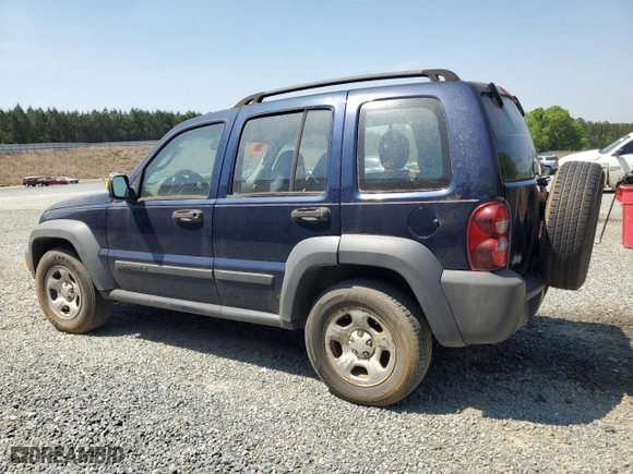 2007 Jeep Liberty Sport with VIN 1J4GK48K77W510465, listed as a Copart auction lot 53970385 with 255,529 mi miles and Salvage Title. Bid and sale history available at carsss.com. Image 2.