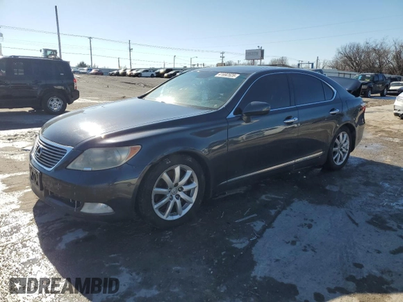 2007 Lexus LS 460 with VIN JTHBL46F475000890, listed as a Copart auction lot 41692525 with 200,605 mi miles and Salvage Title. Bid and sale history available at carsss.com. Image 1.
