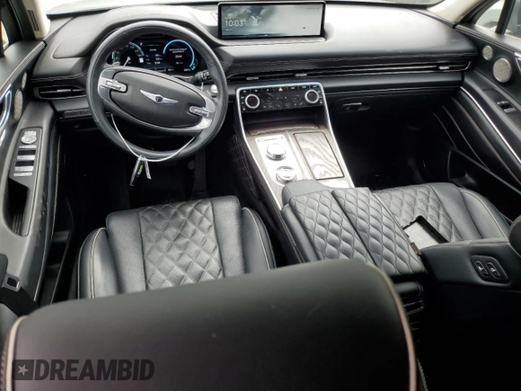 2023 Genesis GV80 with VIN KMUHCESC3PU110653, listed as a Copart auction lot 42485085 with 20,074 mi miles and Salvage Title. Bid and sale history available at carsss.com. Image 8.