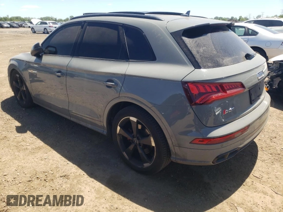 2019 Audi SQ5 Premium Plus with VIN WA1B4AFY9K2075023, listed as a Copart auction lot 57609334 with Not Provided miles and Salvage Title. Bid and sale history available at DreamBid. Image 2.