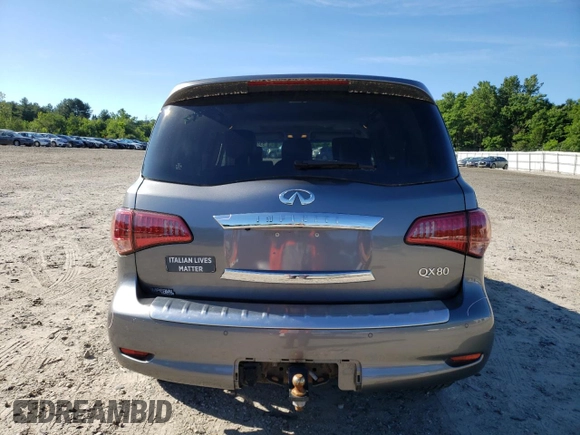 2017 Infiniti QX80 with VIN JN8AZ2NC3H9432070, listed as a Copart auction lot 60469744 with 52,173 mi miles and Salvage Title. Bid and sale history available at carsss.com. Image 6.