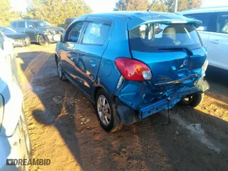 2015 Mitsubishi Mirage ES with VIN ML32A4HJ1FH033886, listed as a IAAI auction lot 41265154 with 97,026 mi miles. Bid and sale history available at carsss.com. Image 3.