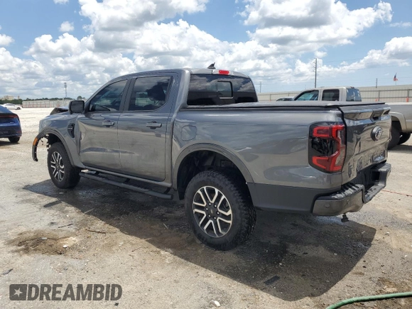 2024 Ford Ranger Lariat with VIN 1FTER4KH3RLE10731, listed as a Copart auction lot 60604675 with 8,566 mi miles and Salvage title. Bid and sale history available at DreamBid. Image 2.