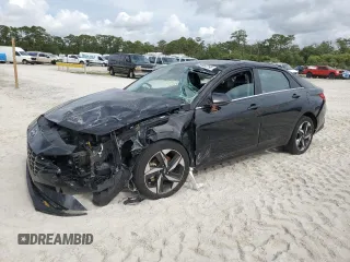 2023 Hyundai Elantra Limited z VIN KMHLP4AG4PU533866, wystawiony jako Copart lot #54982295 z przebiegiem 47 309 mil mil oraz Nie do naprawy • Non repairable. Historia ofert i sprzedaży dostępna na DreamBid. Obrazek 1.