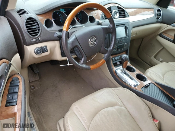 2012 Buick Enclave Leather with VIN 5GAKVCED5CJ279081, listed as a Copart auction lot 63137824 with 80,568 mi miles and Salvage Title. Bid and sale history available at carsss.com. Image 8.