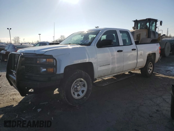 2014 Chevrolet Silverado 1500 Work Truck with VIN 1GCVKPEH3EZ325431, listed as a Copart auction lot 45658745 with 127,421 mi miles and Salvage Title. Bid and sale history available at DreamBid. Image 1.