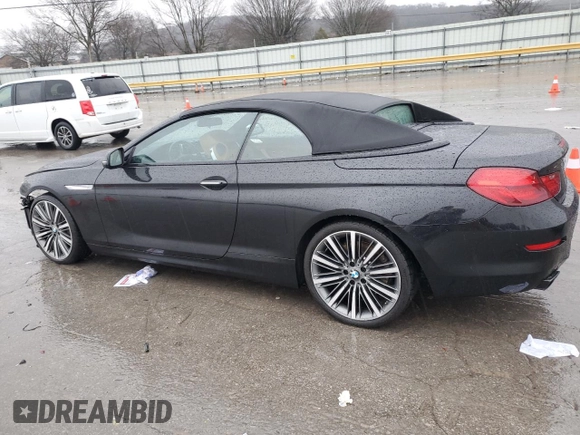 2016 BMW 6 Series 650i with VIN WBA6F5C5XGD996596, listed as a Copart auction lot 43381755 with 56,593 mi miles and Salvage Title. Bid and sale history available at carsss.com. Image 2.