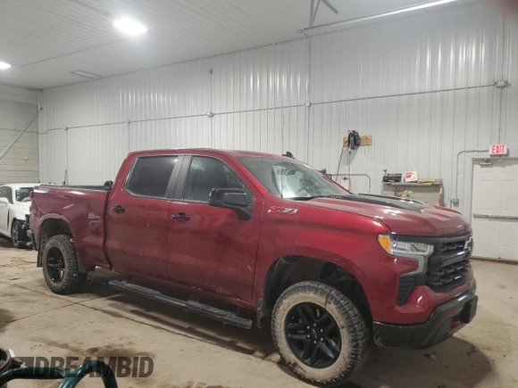 2022 Chevrolet Silverado 1500 LT Trail Boss with VIN 3GCUDFELXNG604797, listed as a Copart auction lot 87466664 with 36,182 mi miles and Salvage Title. Bid and sale history available at DreamBid. Image 4.