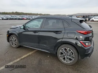 2023 Hyundai Kona N Line with VIN KM8K3CA36PU944250, listed as a Copart auction lot 42755615 with 16,417 mi miles and Salvage Title. Bid and sale history available at carsss.com. Image 2.