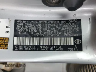 2007 Toyota Prius with VIN JTDKB20U177546552, listed as a Copart auction lot 50837355 with 236,774 mi miles and Salvage Title. Bid and sale history available at DreamBid. Image 13.