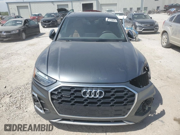 2022 Audi Q5 S line Premium z VIN WA1GAAFY3N2071116, wystawiony jako Copart lot #57175025 z przebiegiem 25 117 mil mil oraz Szkoda całkowita • Salvage title. Historia ofert i sprzedaży dostępna na DreamBid. Obrazek 5.