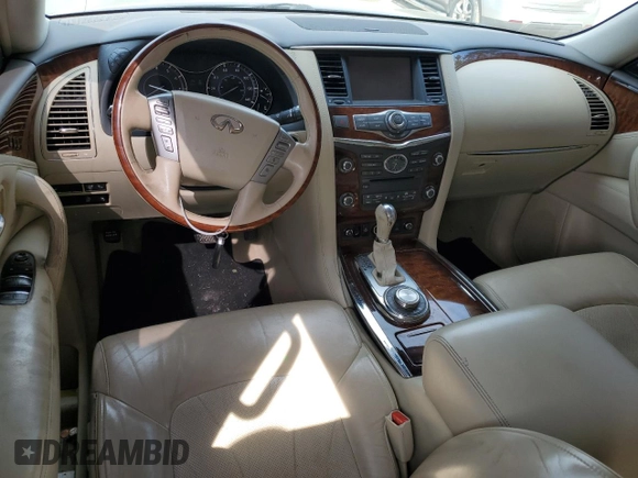 2016 Infiniti QX80 with VIN JN8AZ2NE8G9125817, listed as a Copart auction lot 50489715 with 114,369 mi miles and Salvage Title. Bid and sale history available at carsss.com. Image 8.
