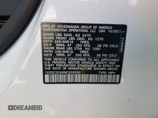 2022 Volkswagen Atlas SE z VIN 1V2DC2CA5NC203530, wystawiony jako Copart lot #72041664 z przebiegiem 32 981 mil mil oraz Szkoda całkowita • Salvage title. Historia ofert i sprzedaży dostępna na DreamBid. Obrazek 15.