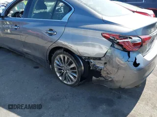 2019 Infiniti Q50 Luxe with VIN JN1EV7APXKM511385, listed as a IAAI auction lot 41647699 with 34,489 mi miles and . Bid and sale history available at DreamBid. Image 6.
