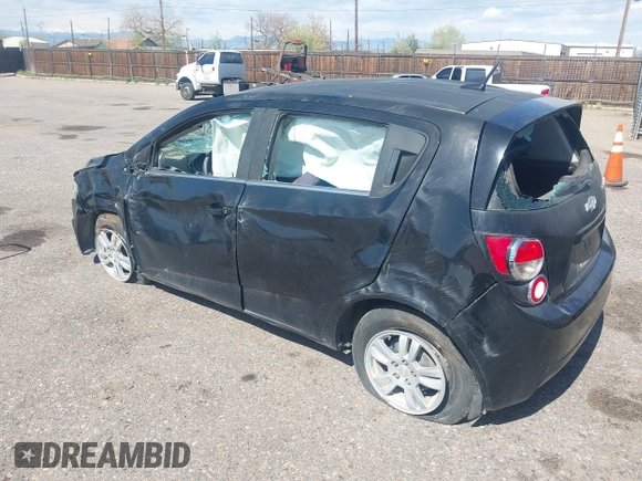 2012 Chevrolet Sonic LT with VIN 1G1JC6SB9C4200197, listed as a IAAI auction lot 42085421 with 124,667 mi miles. Bid and sale history available at carsss.com. Image 3.