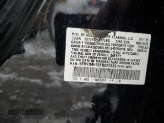2015 Acura MDX Technology z VIN 5FRYD4H66FB029339, wystawiony jako Copart lot #85074004 z przebiegiem 152 589 mil mil oraz Szkoda całkowita • Salvage title. Historia ofert i sprzedaży dostępna na DreamBid. Obrazek 13.