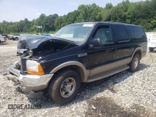 2000 Ford Excursion Limited z VIN 1FMNU42L1YEC61687, wystawiony jako Copart lot #67590714 z przebiegiem 219 386 mil mil oraz Szkoda całkowita • Salvage title. Historia ofert i sprzedaży dostępna na DreamBid. Obrazek 1.
