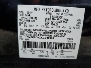 2019 Ford Explorer XLT with VIN 1FM5K7DHXKGB40068, listed as a Copart auction lot 50788215 with 100,566 mi miles and Salvage Title. Bid and sale history available at carsss.com. Image 14.