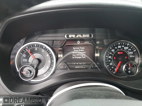 2020 Ram 1500 Laramie with VIN 1C6SRFDTXLN280059, listed as a Copart auction lot 89138865 with 99,114 mi miles and Salvage Title. Bid and sale history available at carsss.com. Image 9.