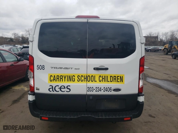 2019 Ford Transit Wagon XL with VIN 1FMZK1YM6KKB66850, listed as a Copart auction lot 52413995 with 0 mi miles and Salvage Title. Bid and sale history available at carsss.com. Image 6.