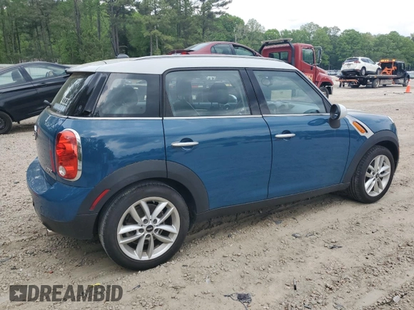 2012 MINI Countryman with VIN WMWZB3C55CWM02962, listed as a Copart auction lot 54358875 with 122,448 mi miles and Clean Title. Bid and sale history available at DreamBid. Image 3.