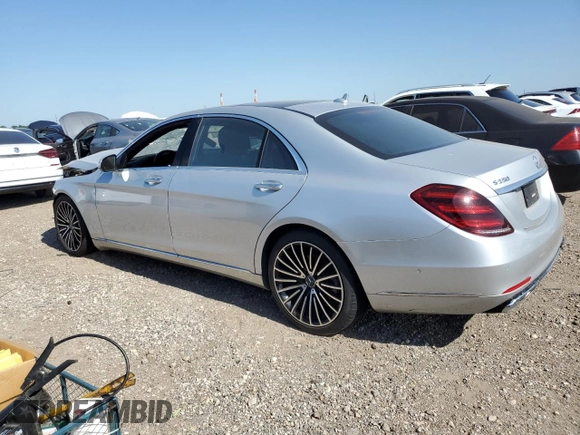 2018 Mercedes-Benz S with VIN WDDUG6EB7JA373919, listed as a Copart auction lot 52158955 with Not Provided miles and Salvage Title. Bid and sale history available at carsss.com. Image 2.