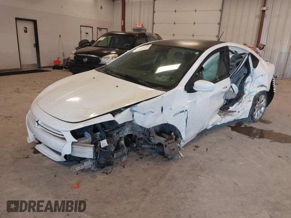 2013 Dodge Dart SXT with VIN 1C3CDFBA5DD220893, listed as a IAAI auction lot 41506019 with 170,912 mi miles. Bid and sale history available at carsss.com. Image 2.