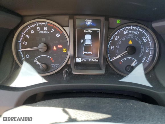 2022 Toyota Tacoma 4WD SR with VIN 3TMCZ5AN6NM511288, listed as a Copart auction lot 50429285 with 33,740 mi miles and Salvage Title. Bid and sale history available at carsss.com. Image 9.