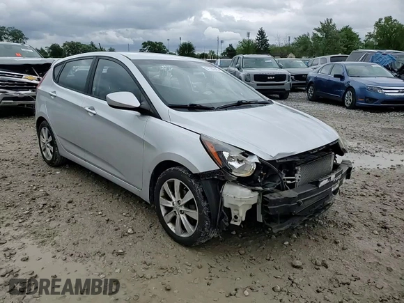 2012 Hyundai Accent SE with VIN KMHCU5AE7CU054509, listed as a Copart auction lot 57726645 with 93,631 mi miles and Salvage title. Bid and sale history available at DreamBid. Image 14.