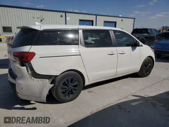 2017 Kia Sedona LX with VIN KNDMB5C18H6225529, listed as a Copart auction lot 49900075 with 272,725 mi miles and Salvage Title. Bid and sale history available at carsss.com. Image 3.