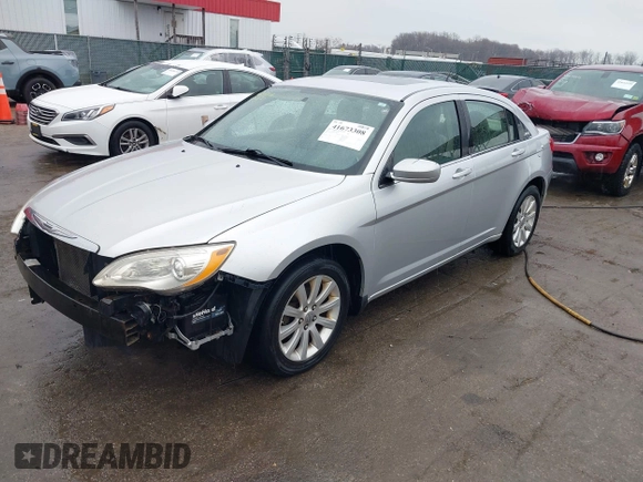 2011 Chrysler 200 Touring with VIN 1C3BC1FB8BN531262, listed as a IAAI auction lot 41673308 with 107,931 mi miles. Bid and sale history available at carsss.com. Image 2.