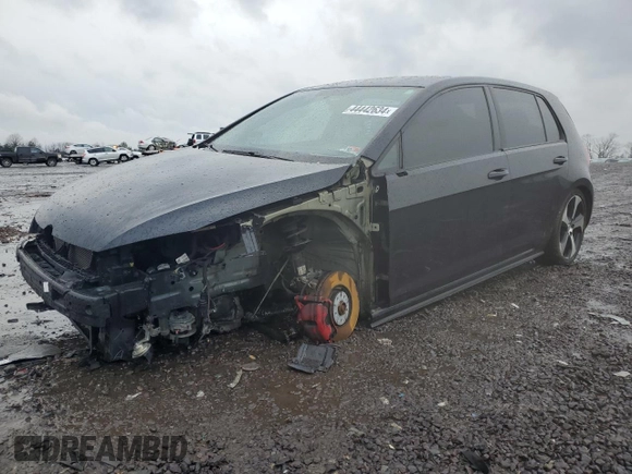 2017 Volkswagen Golf GTI S with VIN 3VW4T7AU3HM010613, listed as a Copart auction lot 44442634 with 79,532 mi miles and Salvage Title. Bid and sale history available at carsss.com. Image 1.