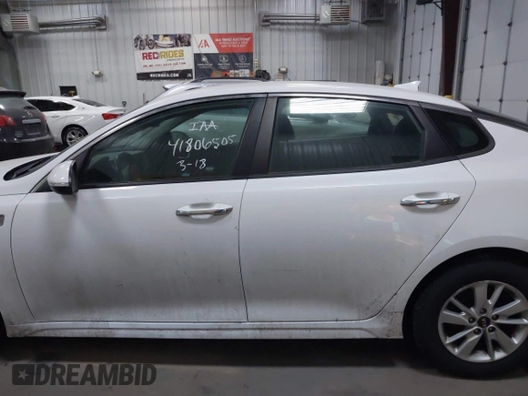 2018 Kia Optima S with VIN 5XXGT4L35JG209737, listed as a IAAI auction lot 41806505 with 98,869 mi miles and . Bid and sale history available at DreamBid. Image 15.