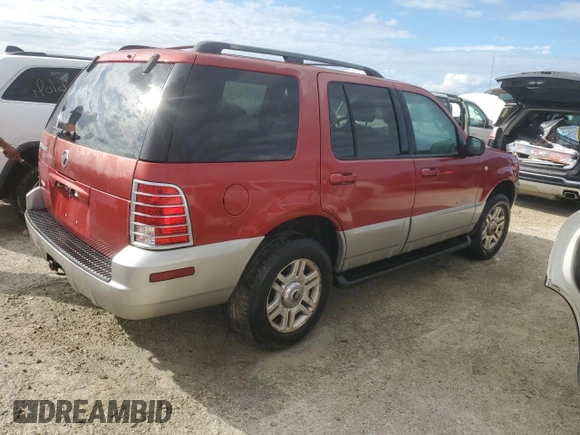2002 Mercury Mountaineer z VIN 4M2ZU66K52UJ34838, wystawiony jako Copart lot #74666154 z przebiegiem 269 269 mil mil oraz Nie do naprawy • Non repairable. Historia ofert i sprzedaży dostępna na DreamBid. Obrazek 3.
