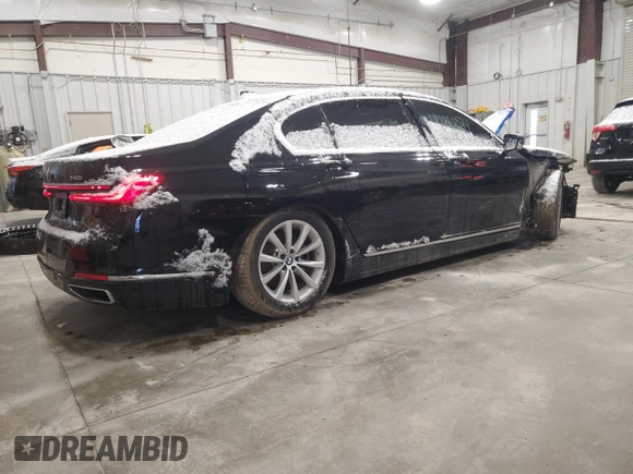 2021 BMW 7 Series 740i with VIN WBA7T2C09MCF07657, listed as a Copart auction lot 44993824 with 47,837 mi miles and Non repairable. Bid and sale history available at DreamBid. Image 3.