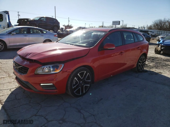 2018 Volvo V60 Dynamic with VIN YV140MEL2J2392314, listed as a Copart auction lot 37561764 with 85,458 mi miles. Bid and sale history available at carsss.com. Image 1.