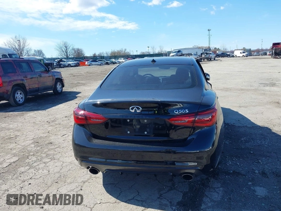 2018 Infiniti Q50 3.0t LUXE with VIN JN1EV7AP1JM355865, listed as a IAAI auction lot 41863684 with 84,336 mi miles. Bid and sale history available at carsss.com. Image 16.